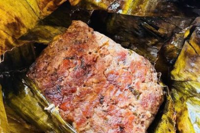 Thịt Băm Nướng L&aacute; Rừng