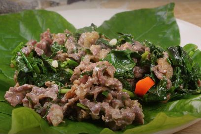 Thịt B&ograve; X&agrave;o L&aacute; Lốt